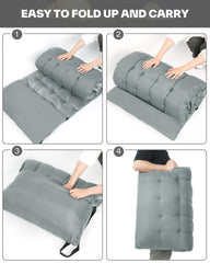 Sportneer cot mattress velvet reverse side adds warmth on cooler evenings