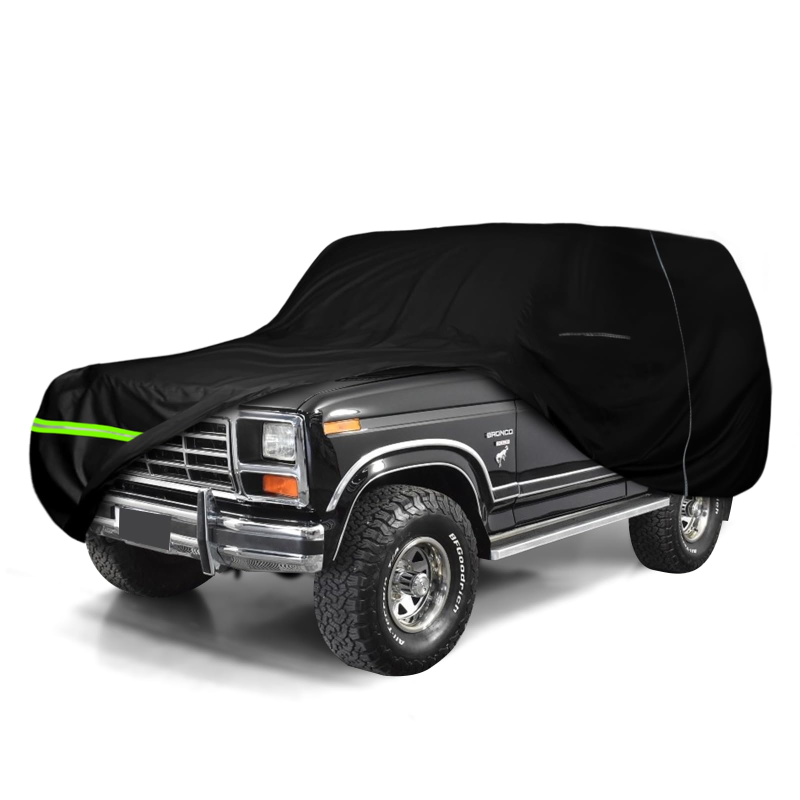 Sportuli Bronco cover front view shields against sun and rain for Bronco models.