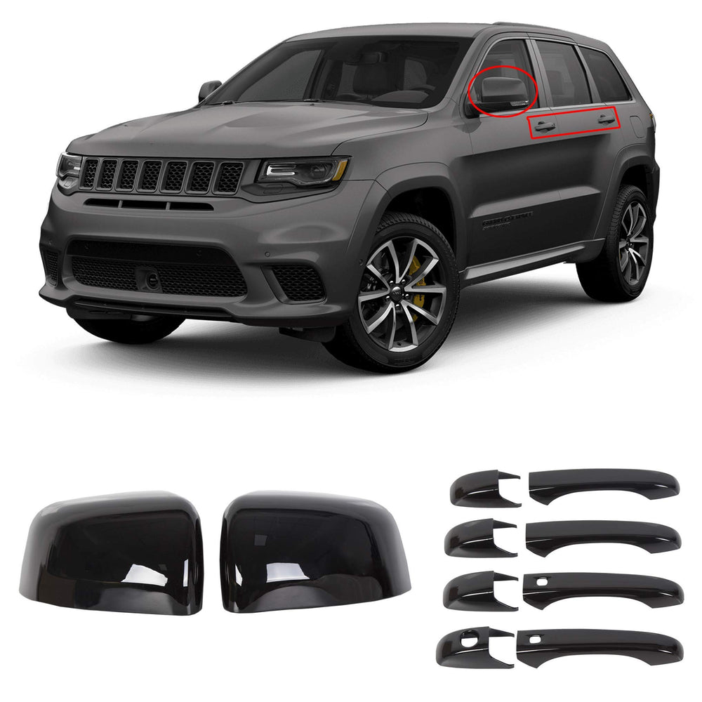 Sportuli top-half mirror cover right for Jeep Grand Cherokee and Dodge Durango enhances cohesion.