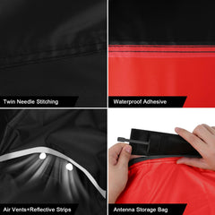 Sportuli windproof buckle keeps the cover secured in strong winds.