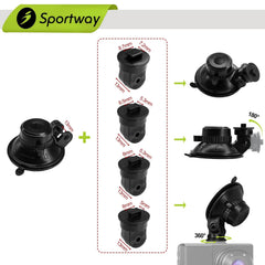 Sportway S504 suction cup detail highlighting strong vacuum seal benefit for stability