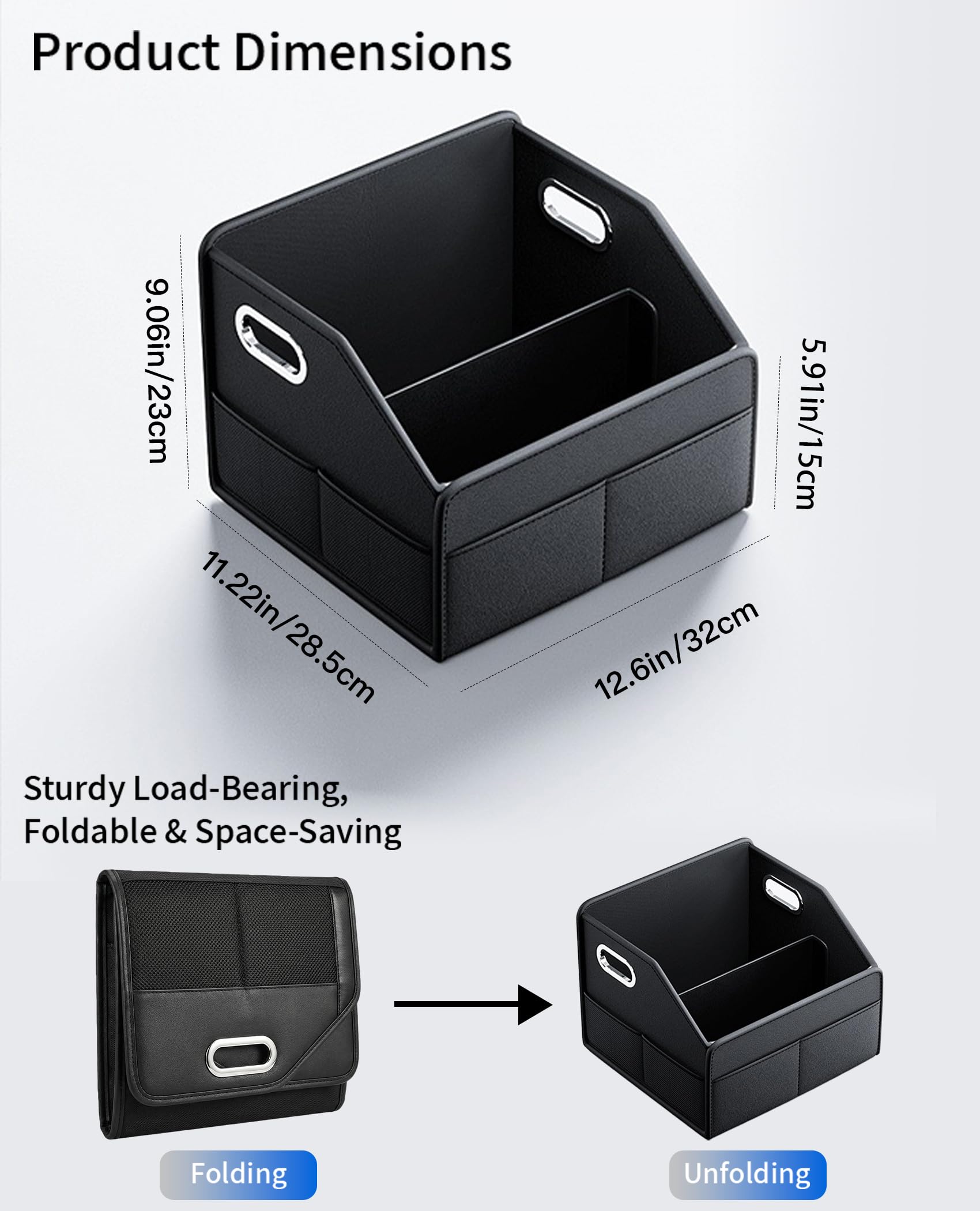 SportySizz anti-slip seatbelt straps secure the organizer during sudden stops.
