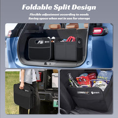 Sposuit car trunk organizer in black uses 600D Oxford fabric for durability.