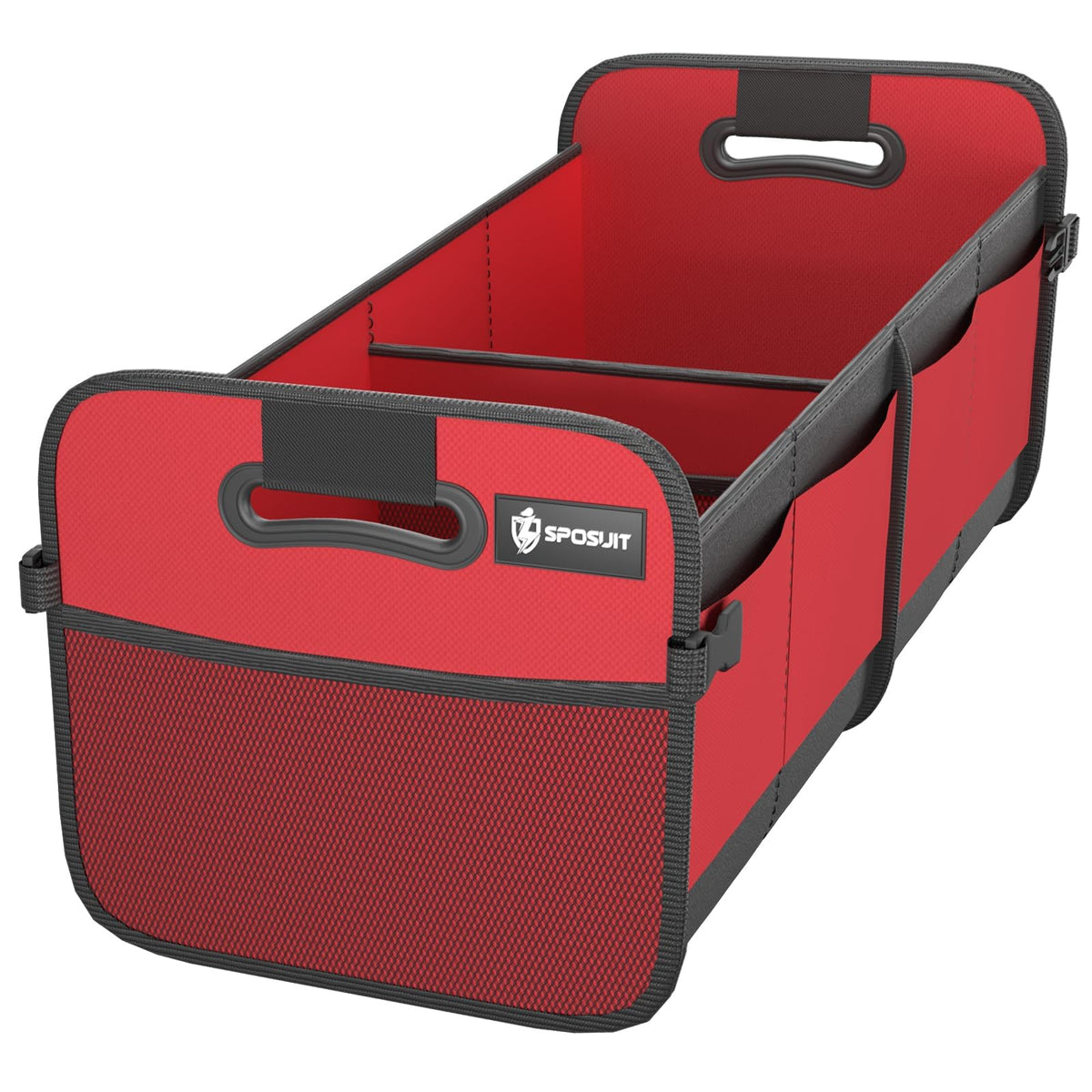 Sposuit trunk organizer folded compact for easy storage in a car