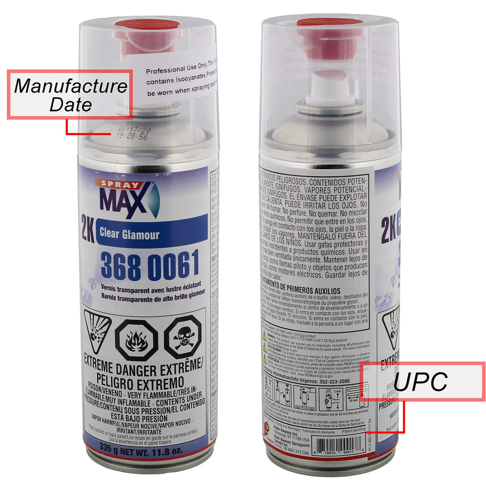 SprayMax 2K Glamour Clearcoat dries to a durable high-gloss finish