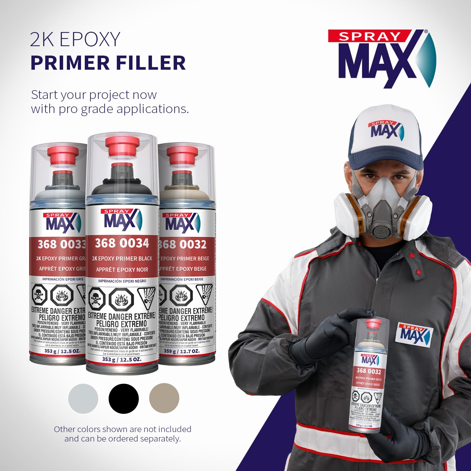 SprayMax 2K Epoxy Primer Beige professional-grade results from aerosols.