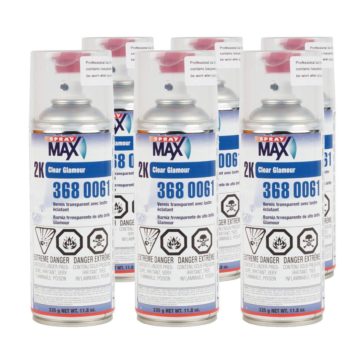 SprayMax USC 2K high gloss clearcoat aerosol pack for showroom finishes