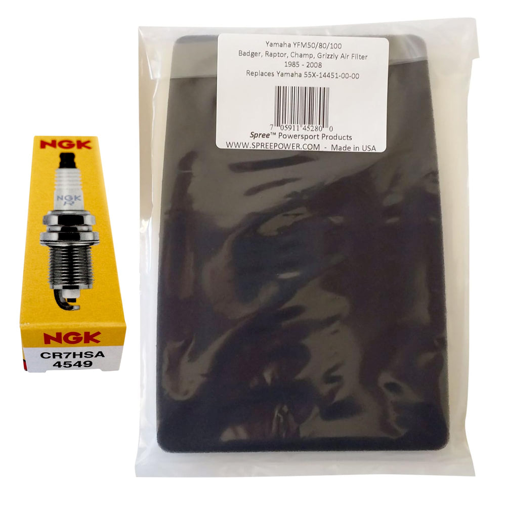 Spree Powersport air filter quick-install guide facilitates DIY service.