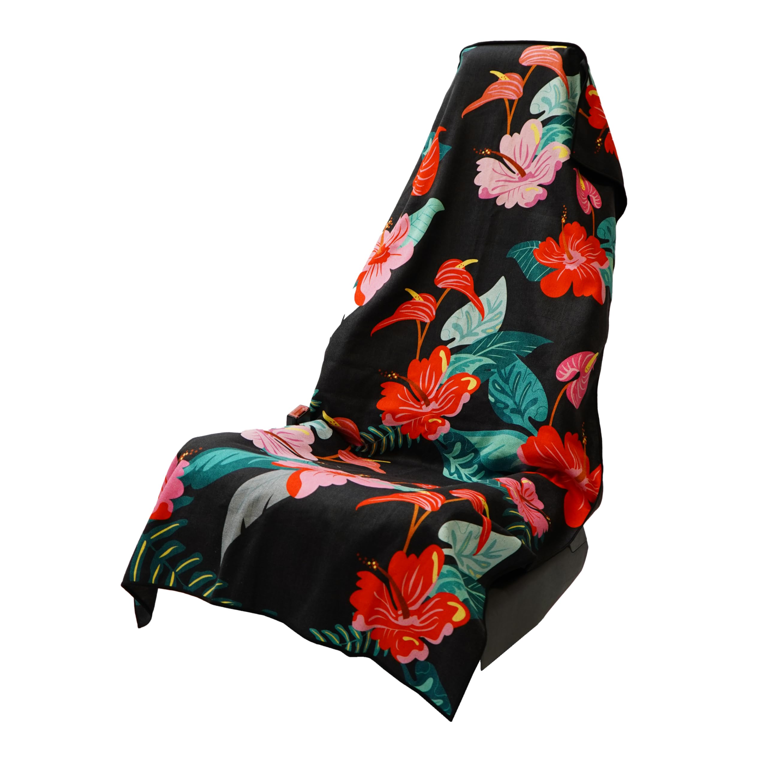 Sprints athletic running towel Moonrise Maui unfolded for wide sweat coverage.