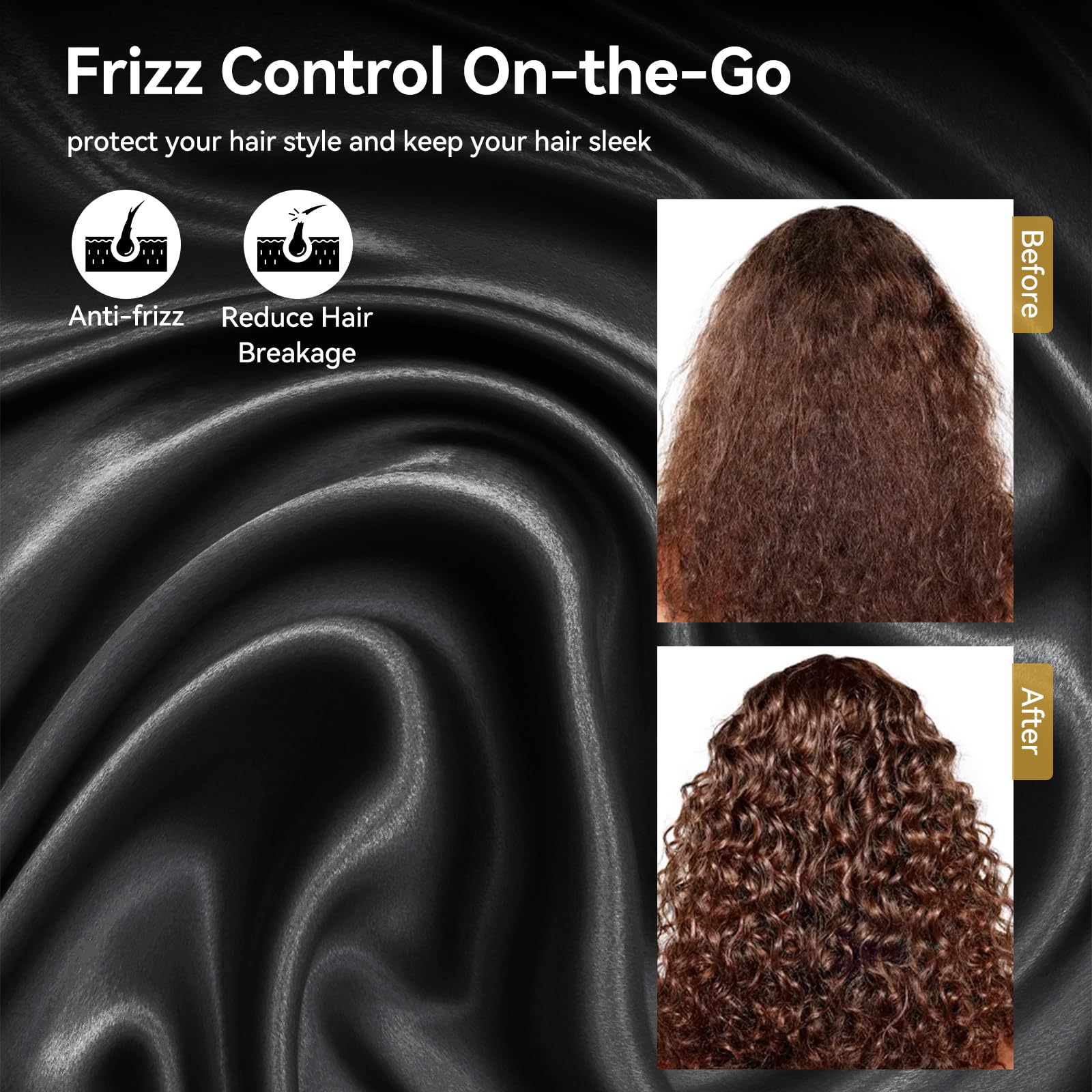 Sprouterie headrest cover with hair-protection satin texture for smooth rides.