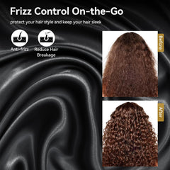 Sprouterie headrest cover with hair-protection satin texture for smooth rides.
