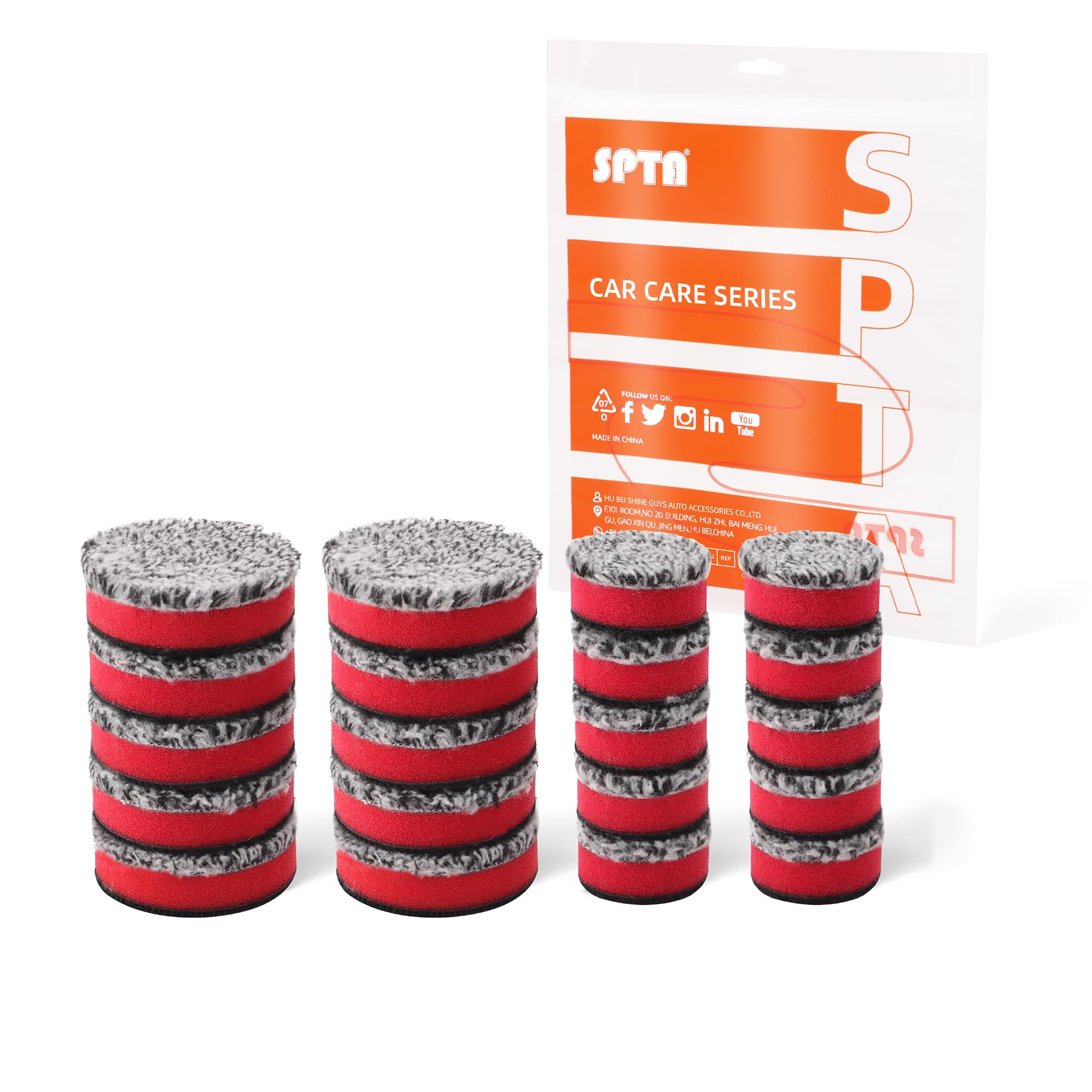 SPTA 2-inch microfiber cutting pad for efficient polishing and scratch removal.