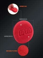 SPTA red wax pad in hand for comfortable detailing grip