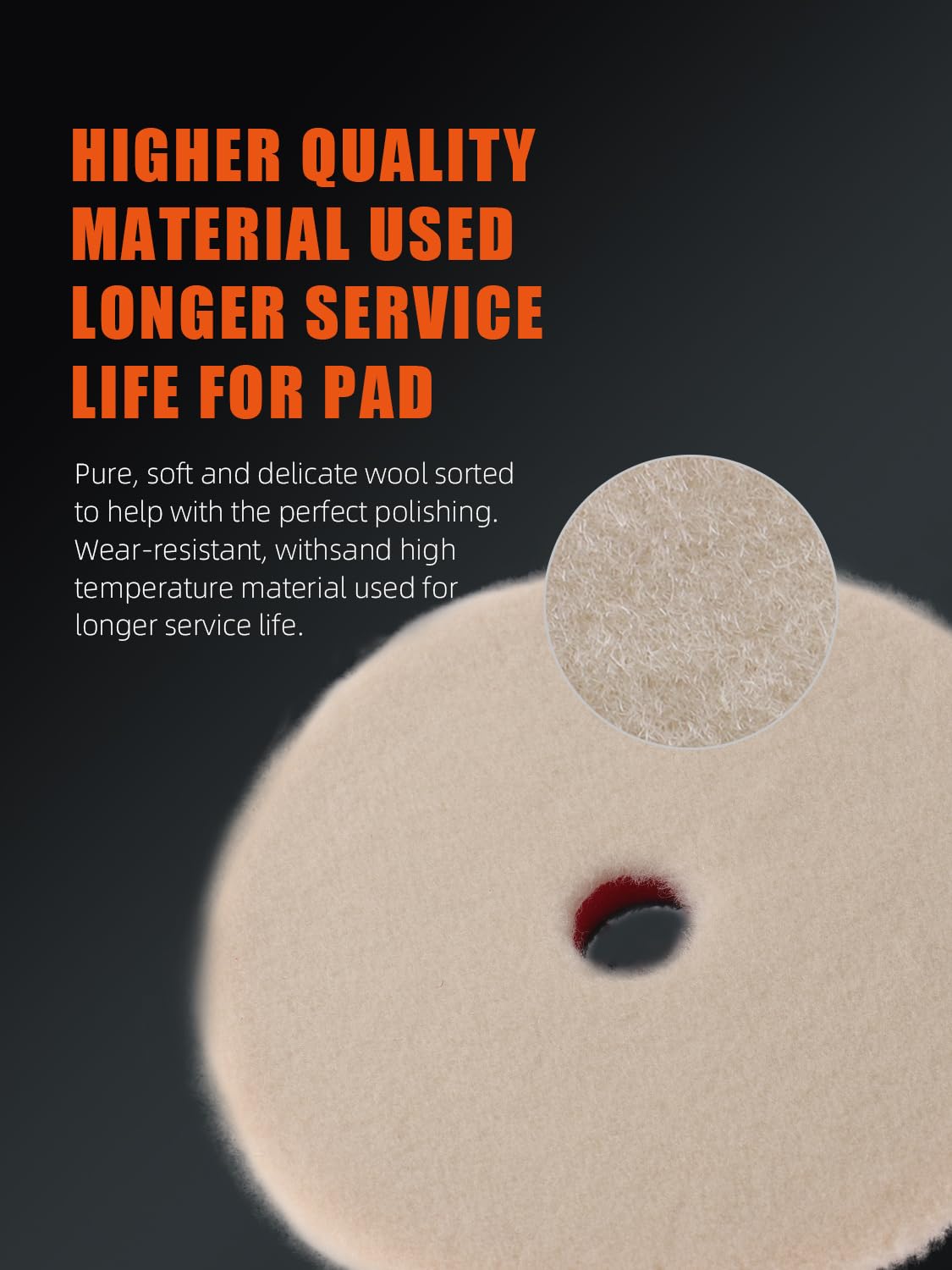 SPTA 6in wool buffing pad demonstrates strong cutting and finishing power on coatings