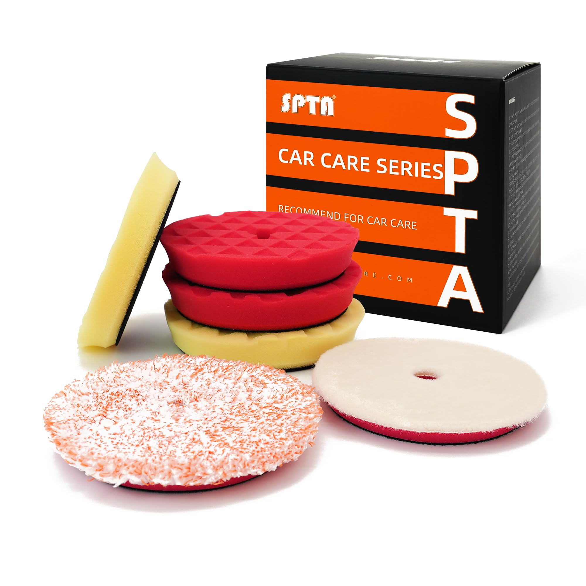 SPTA 6-inch red foam polishing pad for smooth compound application