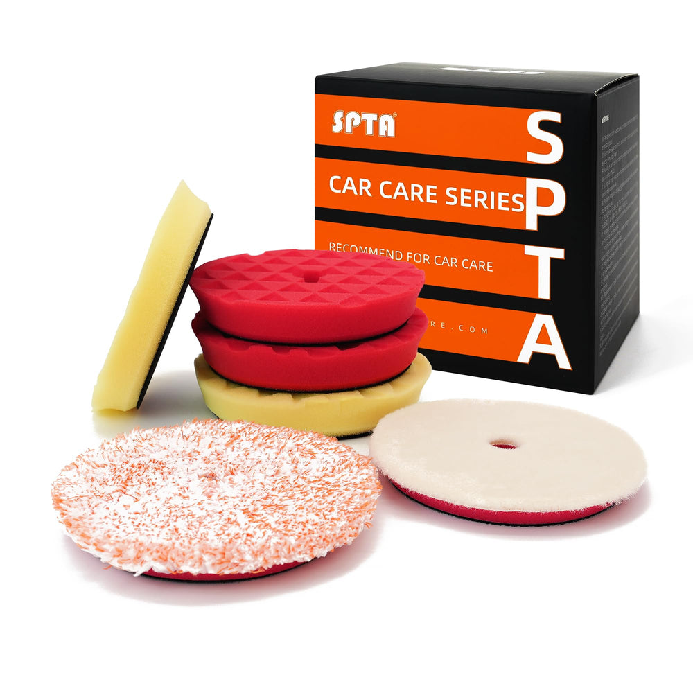 SPTA 6-inch red foam polishing pad for smooth compound application