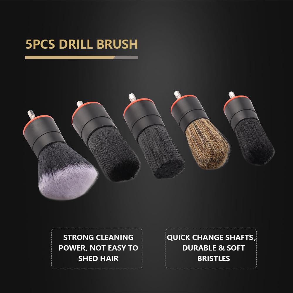 SPTA black pig hair brush for tight crevices and seams