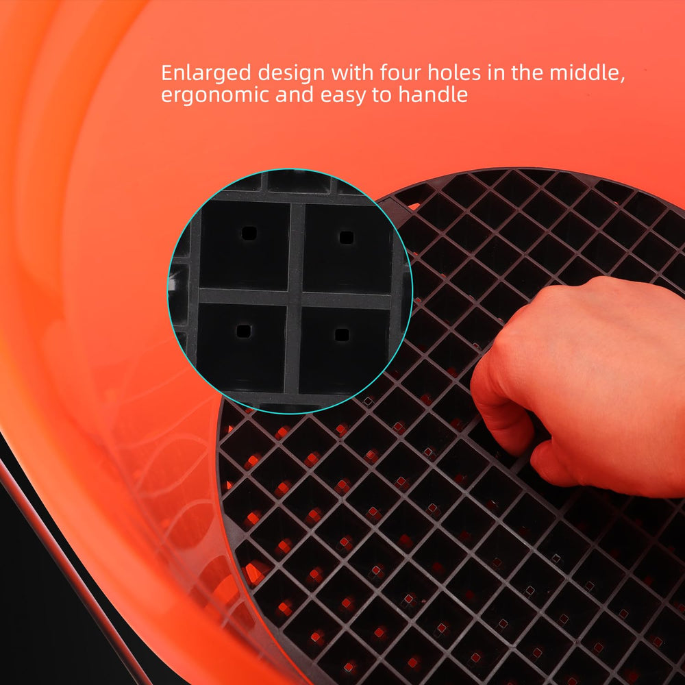 SPTA bucket water filter minimizes grit in wash water for better results