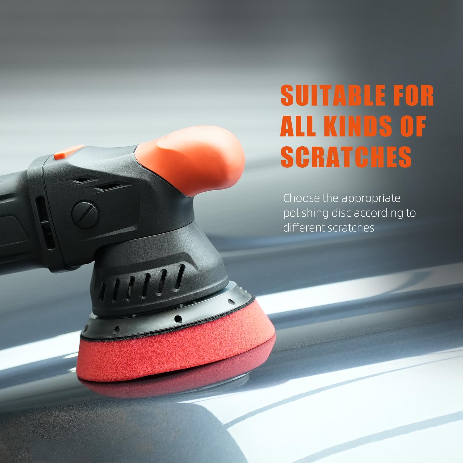 SPTA easy-to-use pads attach to DA or rotary polishers with hook-and-loop backs.