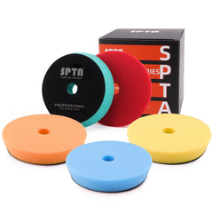 SPTA T120 heavy-cut pad for deep scratches, paired with heavy-cut compound.