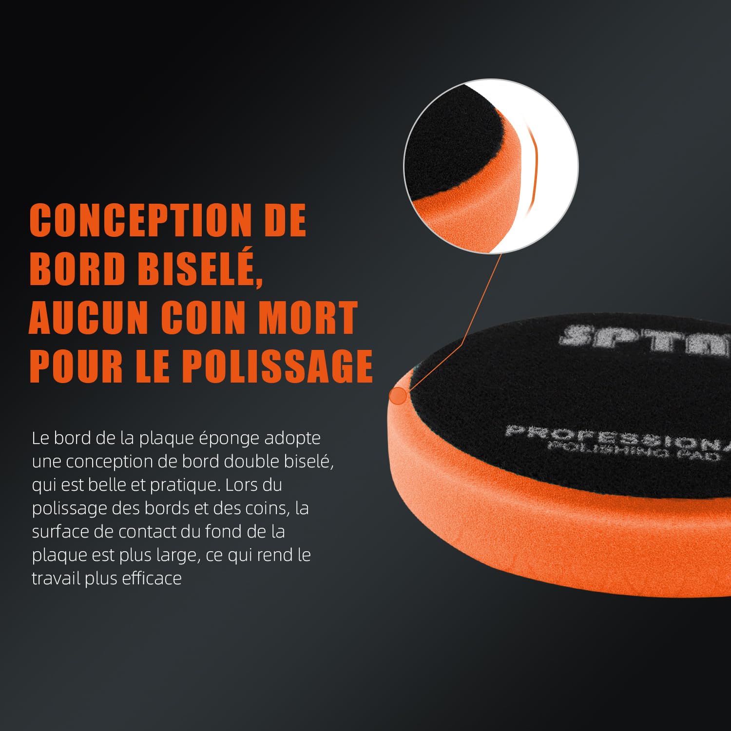 SPTA buffing pads dual-face design improves surface protection during polishing.