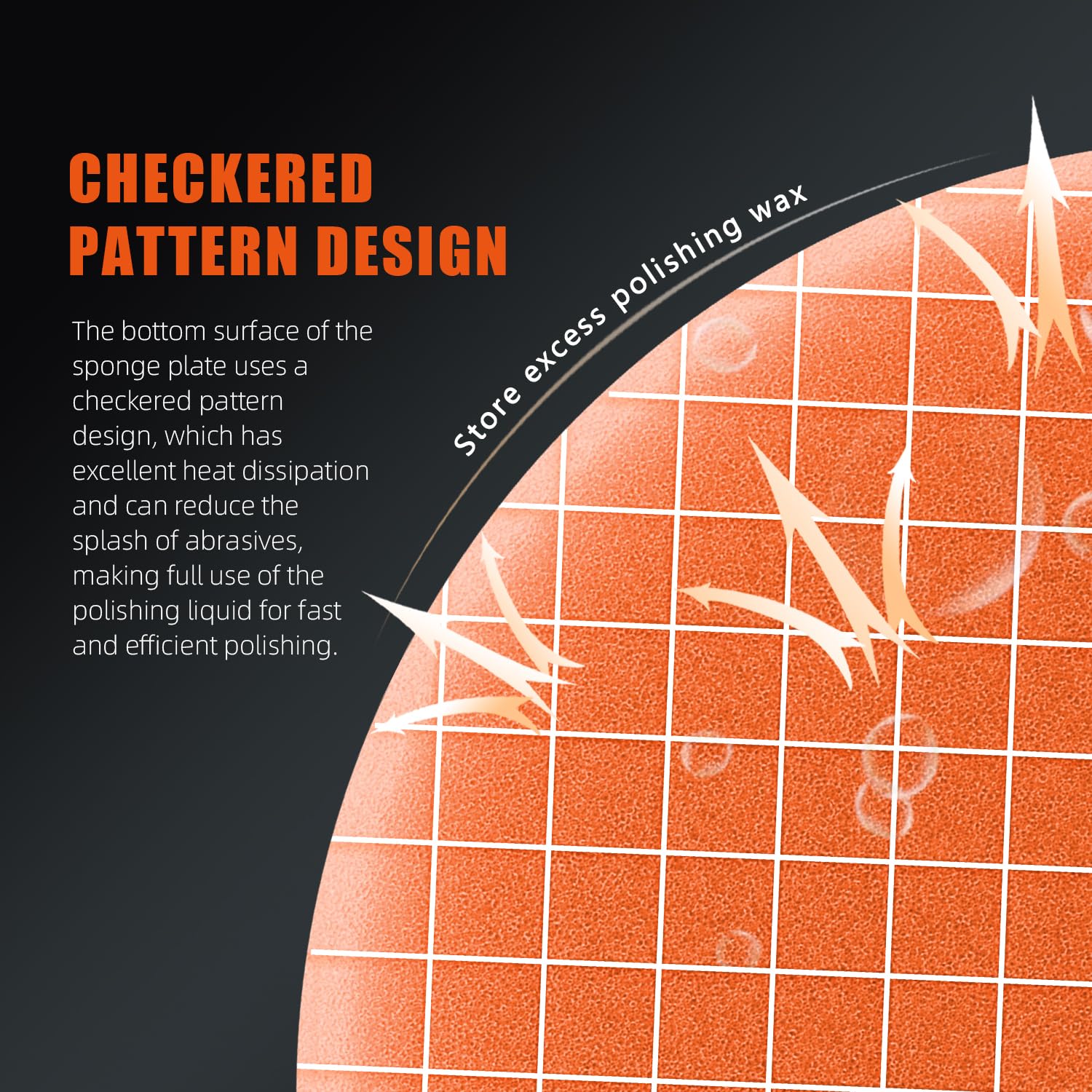 SPTA dual-face design pad with 6.5 and 6 inch faces
