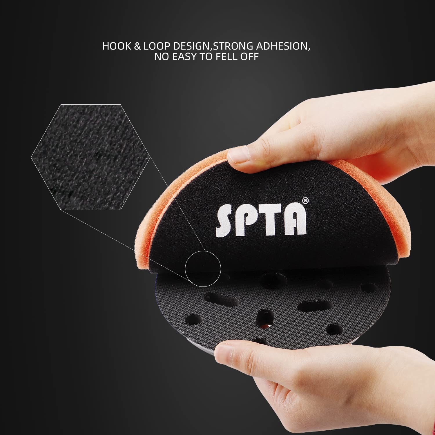 SPTA T40 orange medium-cut pad 7.5 inch for light scratches