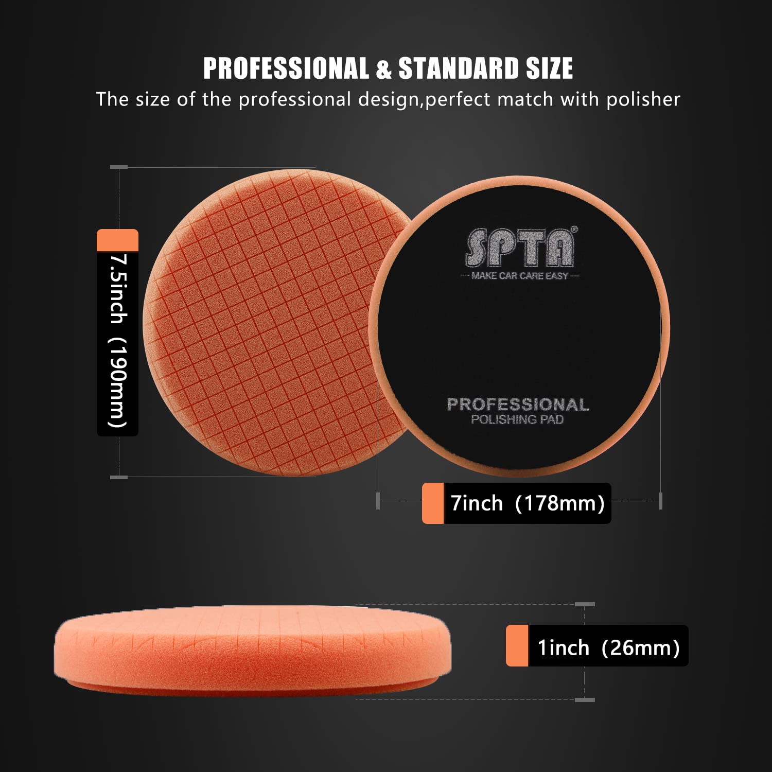 SPTA T80 high-cut pad 7.5 inch for swirl-free finishing