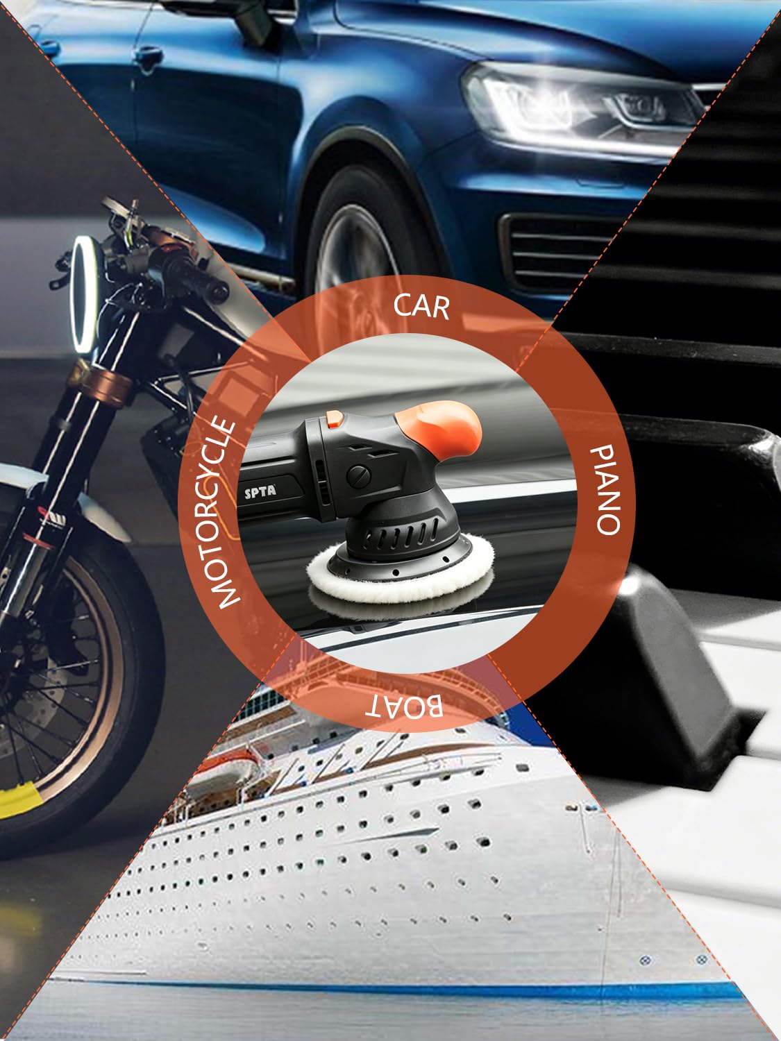 SPTA car detail polishing pad 125mm for durable shine