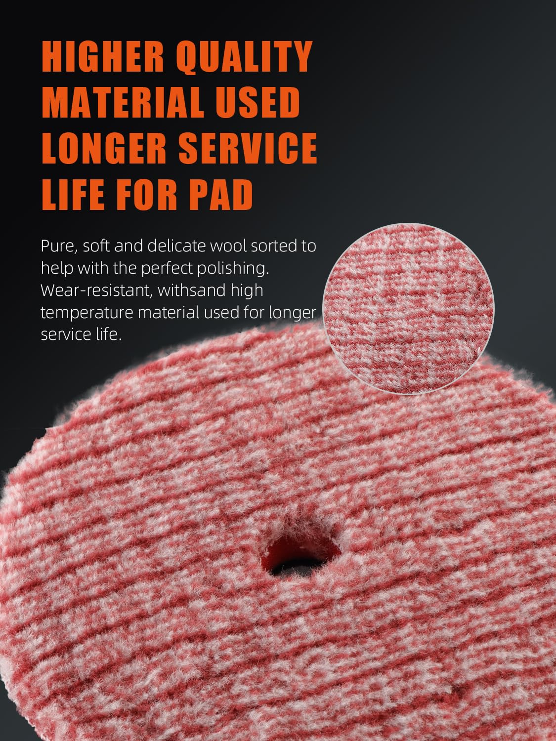 SPTA car polisher wool pad 5-inch ensures stable operation during polishing sessions.