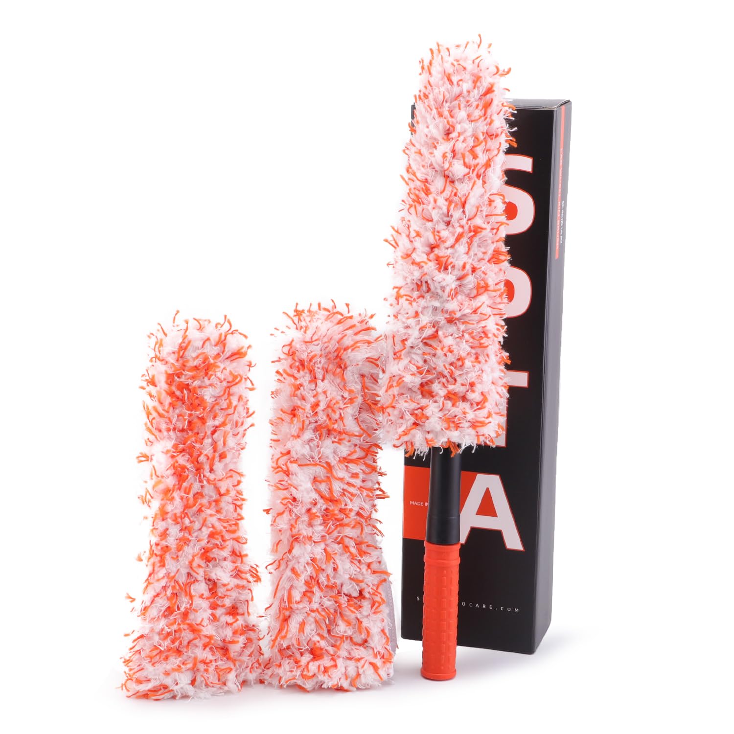 SPTA rim brush in action on a car wheel