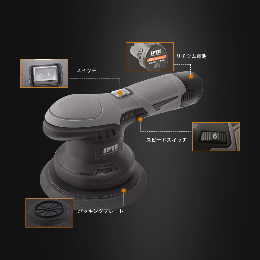 SPTA backing plate compatible with 5 and 6 inch pads for efficiency.