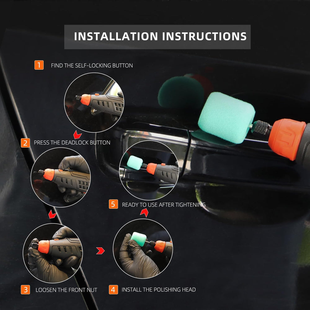 SPTA cordless car detailing kit powered by two batteries for extended use