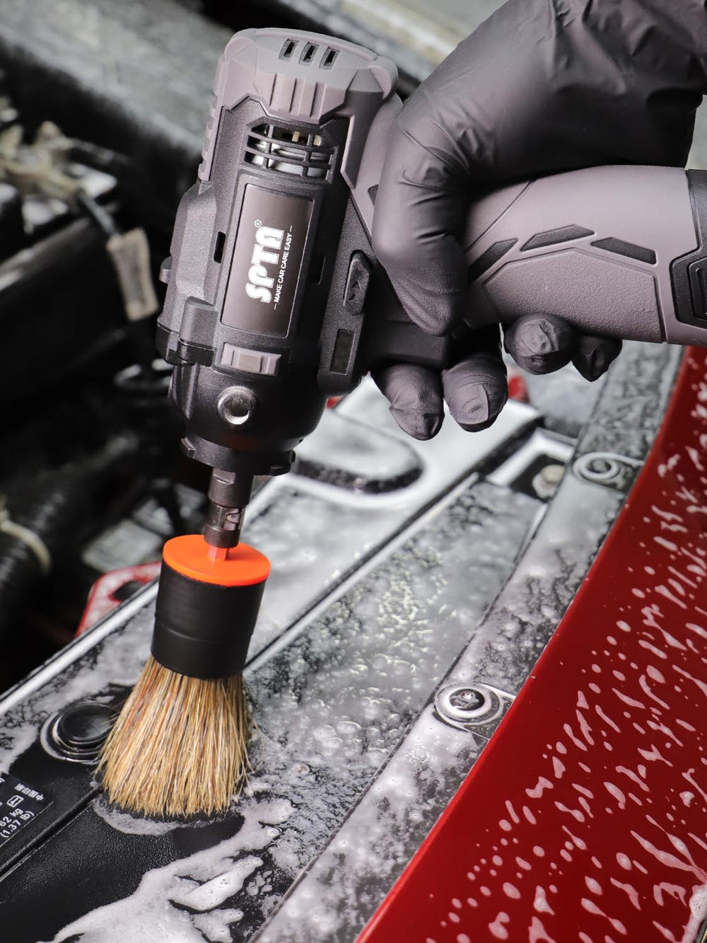 SPTA in-use polishing example for safe home detailing