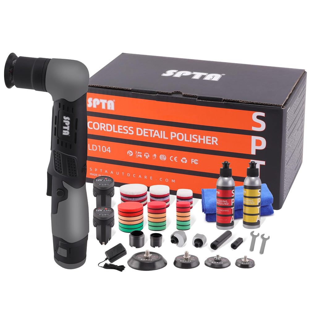SPTA cordless mini car polisher for precise detailing and smooth operation