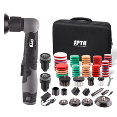 SPTA cordless mini polisher front view for compact handling and precise detailing.