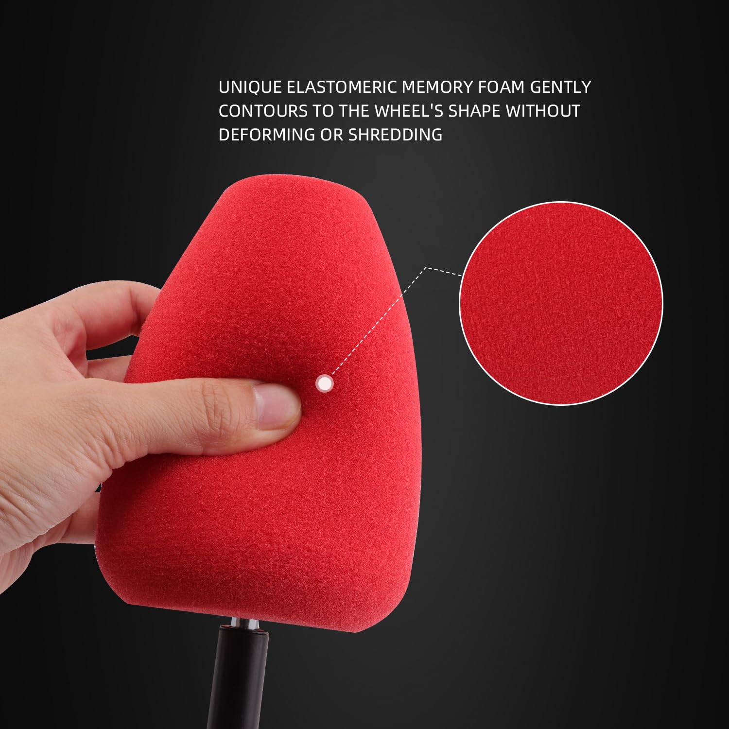 SPTA cylindrical polishing pad designed for hard to reach wheel areas