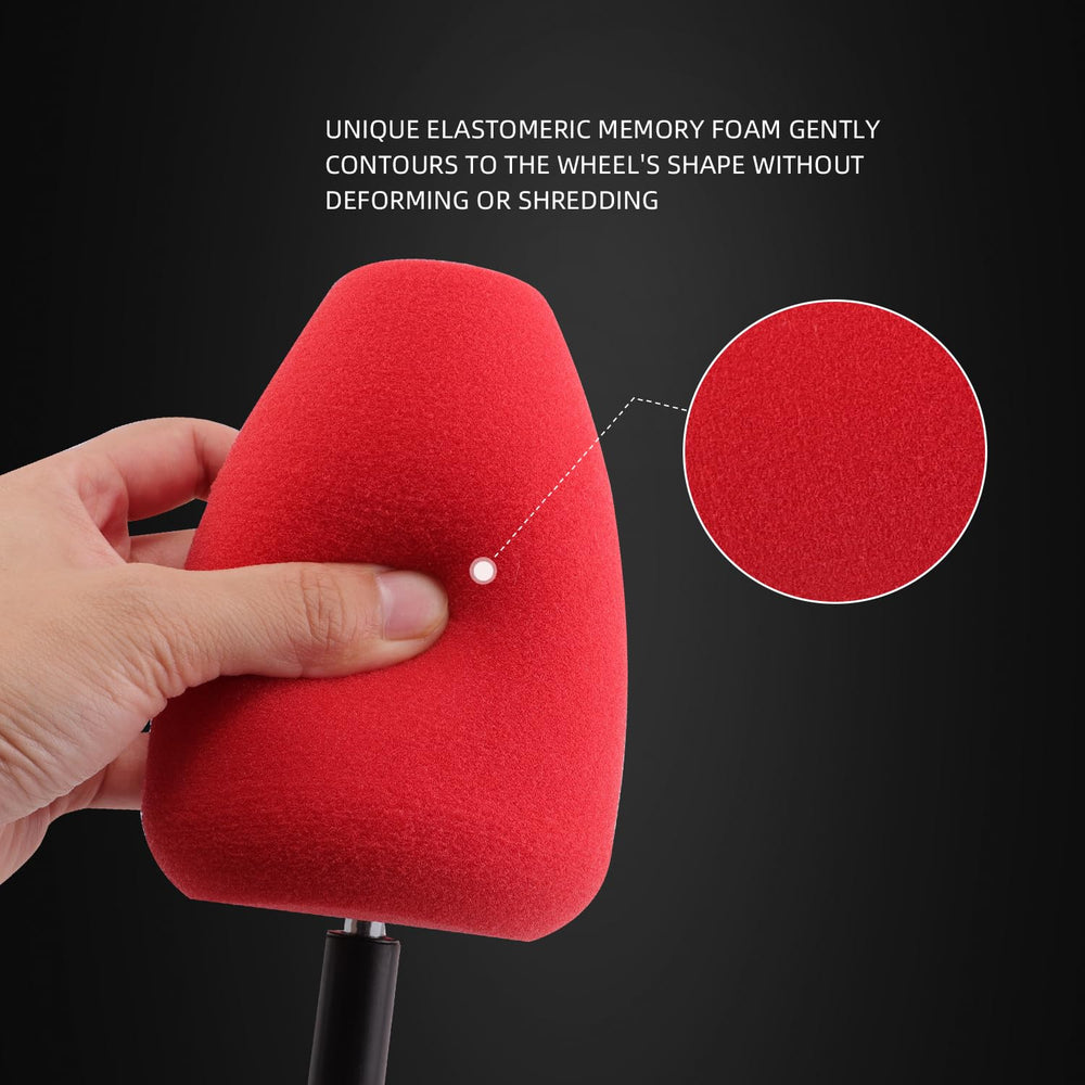SPTA cylindrical polishing pad designed for hard to reach wheel areas