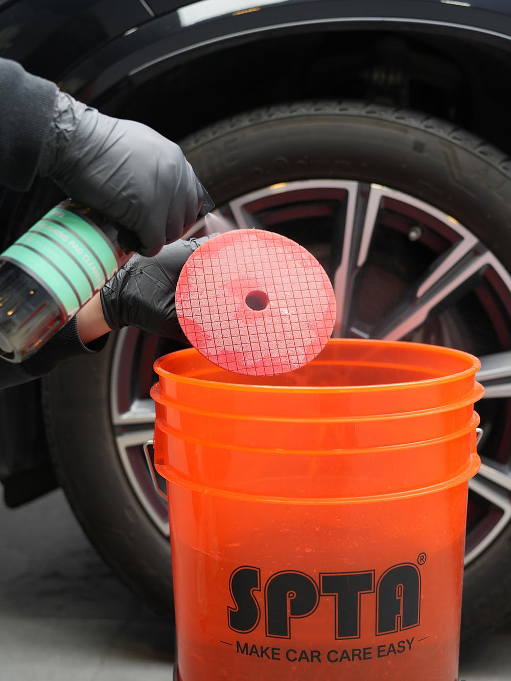 SPTA kit compatible with DA and rotary polishers for auto detailing