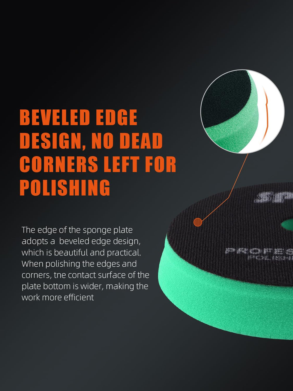 SPTA T40 orange medium-cut pad to erase fine scratches and light oxidation for rotary or DA polishers