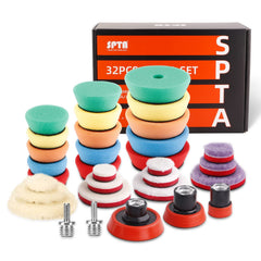 SPTA drill buffing pad kit assembly for versatile car polishing results