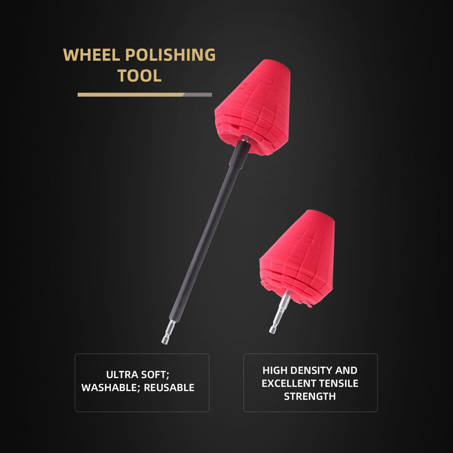 SPTA drill buffing sponge pad for tight wheel crevices