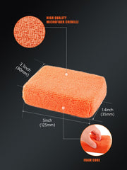 SPTA Foam-Core Detail Pad showing precise, even product distribution for flawless finishes.