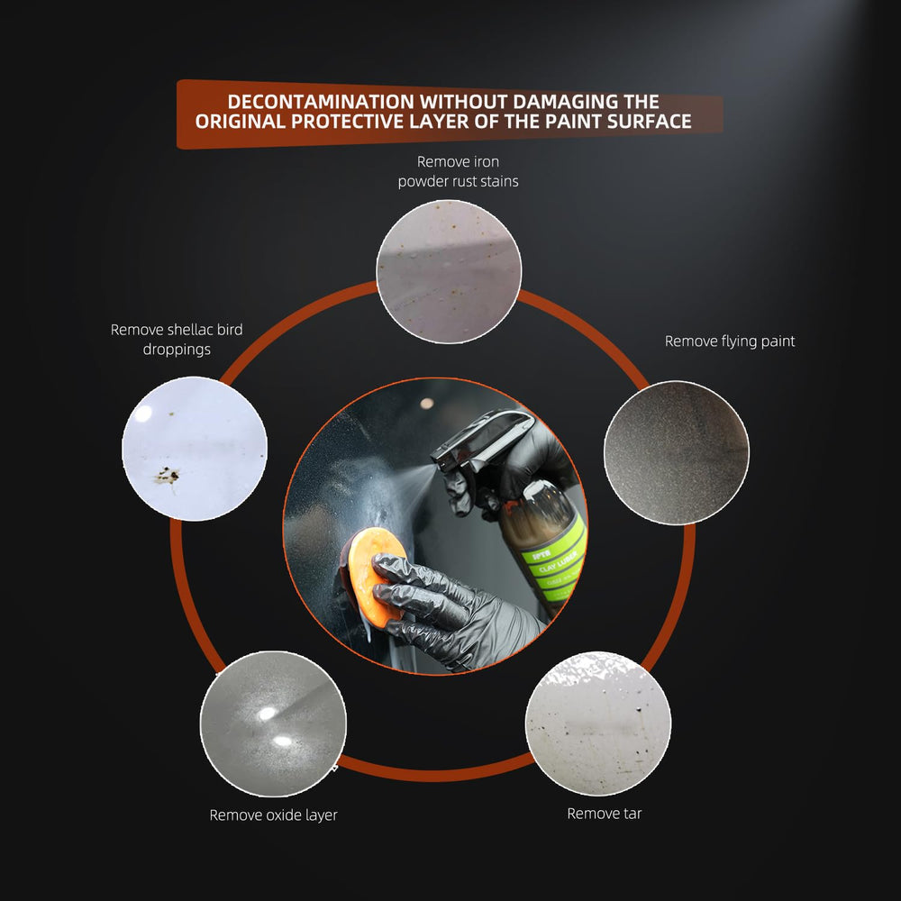 SPTA clay bar cleans glass and chrome surfaces for clearer shine