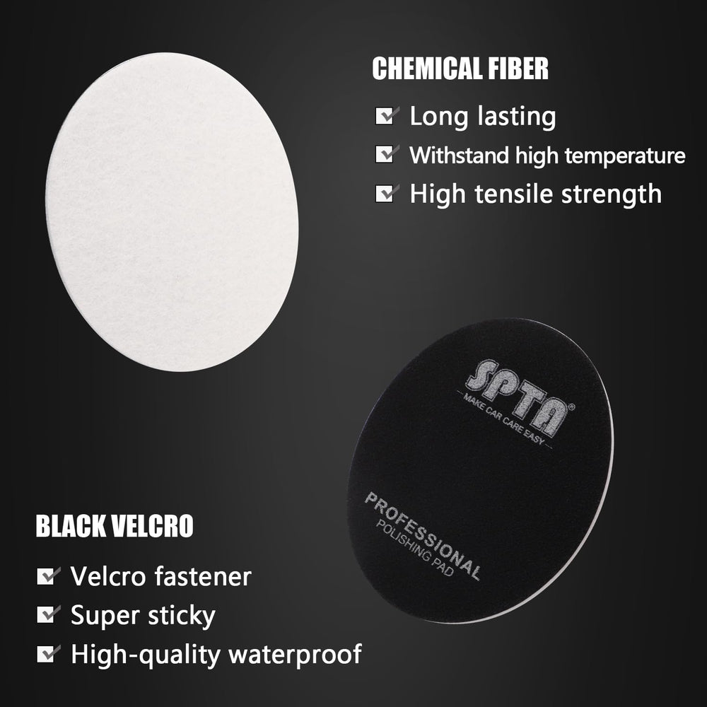 SPTA Glass Polishing Pad 5in water spots removal showcases gentle yet effective cleaning.