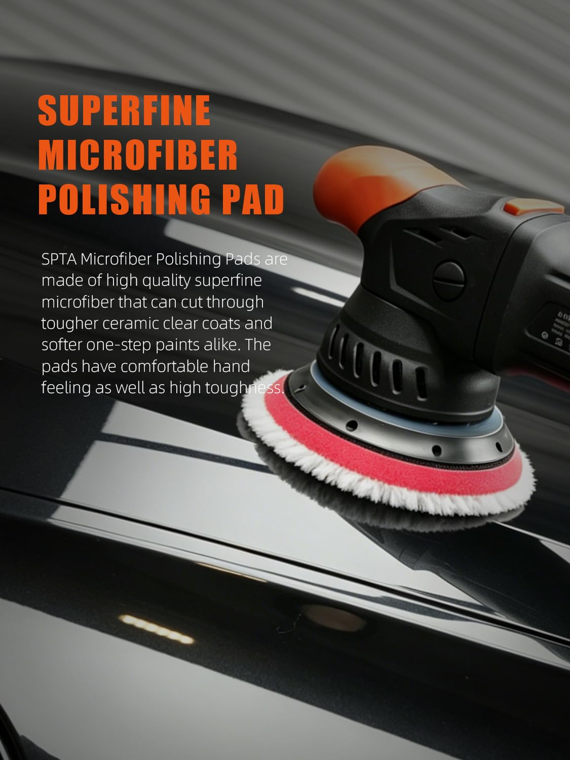 SPTA high-density backing supports durability and secure pad changes.