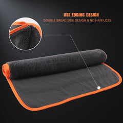 SPTA microfiber car drying towel reusable gray ideal for multiple detailing sessions.