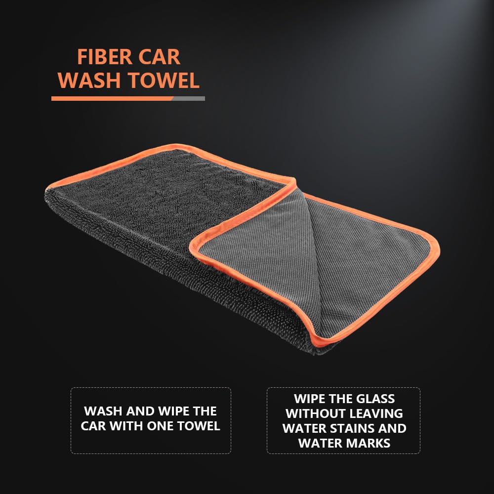 SPTA microfiber car drying towel three-pack gray convenient set for busy cleaning.