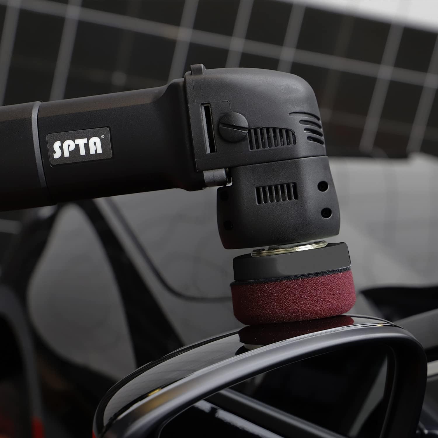 SPTA tool bag and apron organize accessories for on-site detailing.
