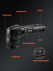 Dual action motion of SPTA polisher protects paint during polish application.